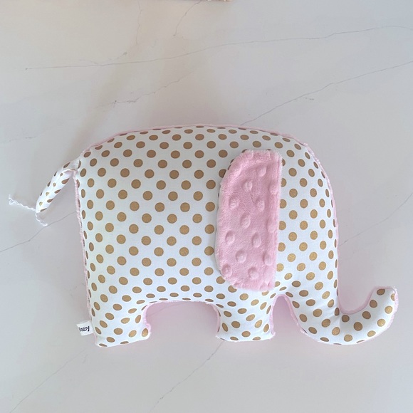 Baby Girl Nursery Elephant Pillow - Picture 1 of 2